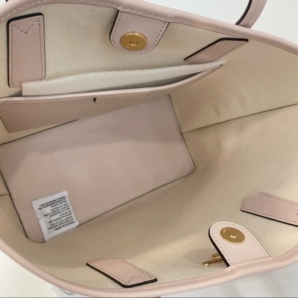 Michael Kors Jane Large Soft Pink Pebbled Leather Tote Bag - Picture 8 of 11